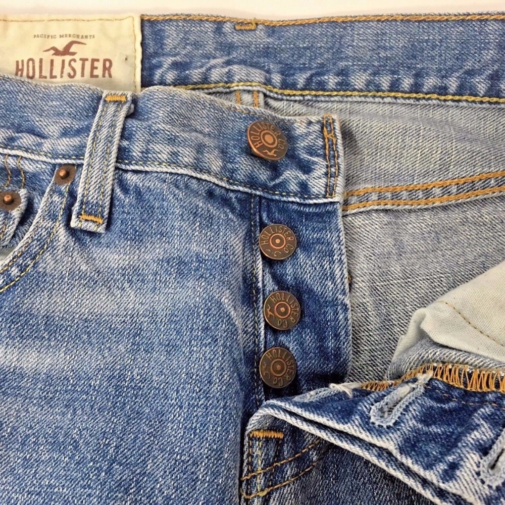 Hollister Light Classic Straight Button Fly Jean